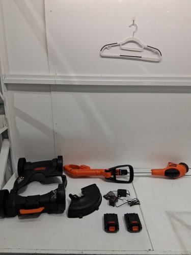 BLACK+DECKER 3-IN-1CORDLESS  STRING TRIMMER, EDGER, and LAWN MOWER with 2 batteries, and charger - 6.5 AMP - ORANGE/BLACK (MODEL : MTC220/lst220) image 3