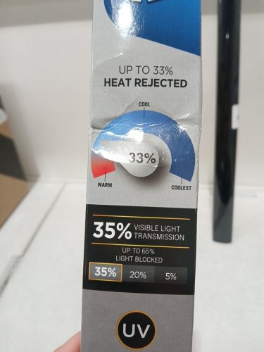 GILA ECONOMY WINDOW TINT, 35% VISIBLE LIGHT TRANSMISSION, 35% REJECTED HEAT - 24" x 6.5FT - DARK SMOKE (MODEL: NRS46) image 4