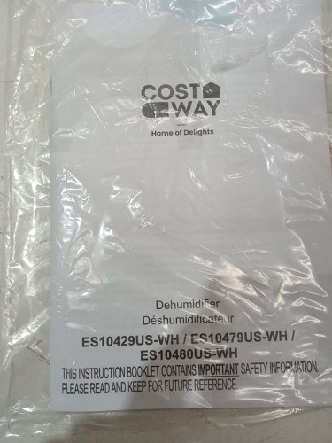costway portable dehumidifier with 2 modes and 3 fan speeds - 19.5" x 13" x 9" - 1.4gal tank - white (model: es10479us-wh) image 6