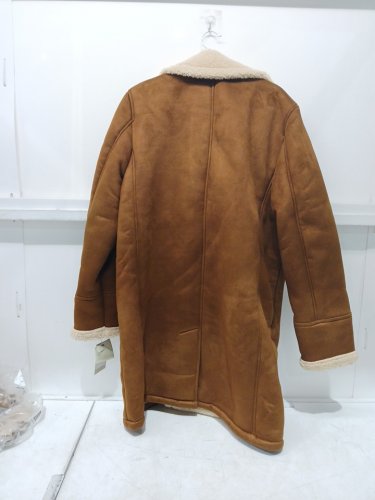 MENS dockers Faux Shearling Midlength Overcoat - medium - brown (style: dm2js226) image 4