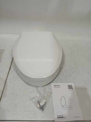 garvee Elongated RAISED Toilet Seat with Slow Soft Close  - white (model: pho_0xxxtm1s) image 3