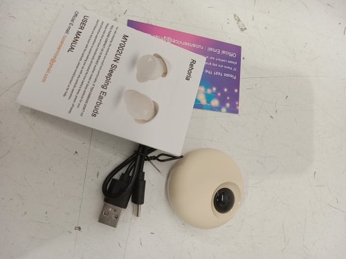 ANSTEN Small Invisible Noise Cancelling Sleep Earbuds - Cream-coloured (model:my002un) image 3