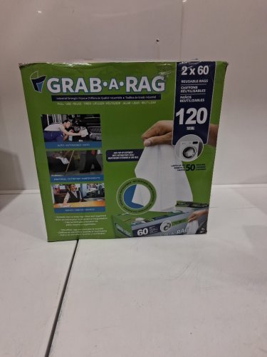 120pk Grab-A-Rag reusable multi-purpose microfiber Rags - white (model: 3330346) image 2