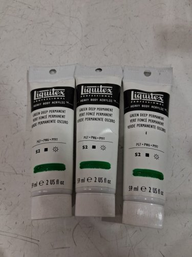 3 Liquitex professional  high viscosity pigment-rich heavy body acrylic paint - 59ml - Green Deep Permanent (model: 	PG7,PW6,PY97) image 2