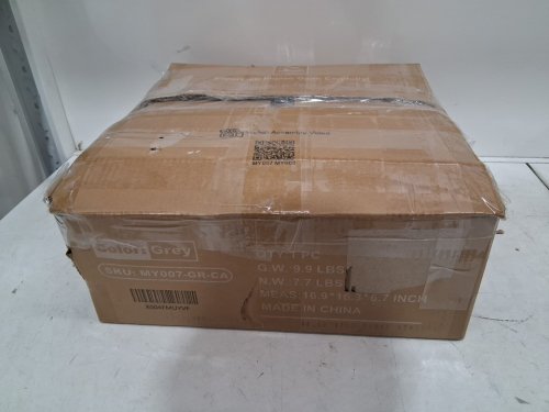 Rattan Raised Garden Bed Flower Planter with Legs - 15.75" x 15.75" x 15" - Black Grey - (Model: MY007-GR-CA) image 4