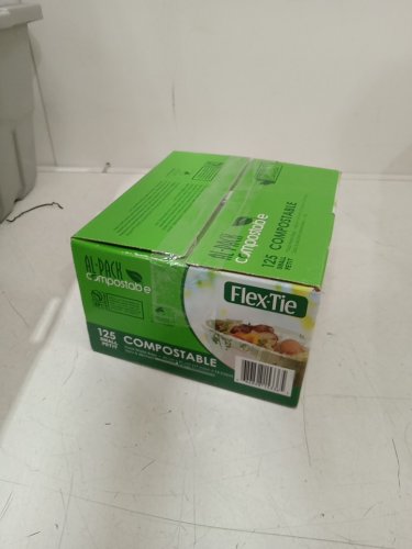125PK AL-PACK FLEX-TIE COMPOST FOOD WASTE BAGS - 16" X 17" - small - green image 2
