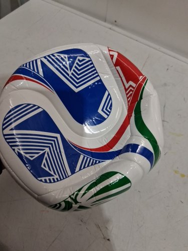 adidas World Cup Soccer Ball - size 5 - white/solar blue/red/flash lime (model: JD8021/KWD03) image 4
