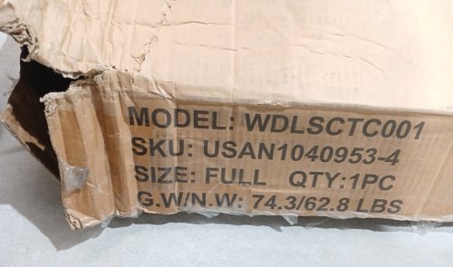 Allewie Platform Bed Frame with 3 Storage Drawers - Black - FULL (Model: WDLSCTC001) image 9