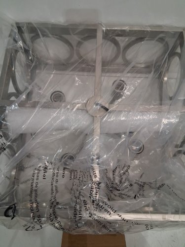xingqi 4-Light Rectangular Cage Chandelier - 13" x 9.7" x 5.7" - brushed nickel (model: xy088-bn) image 5