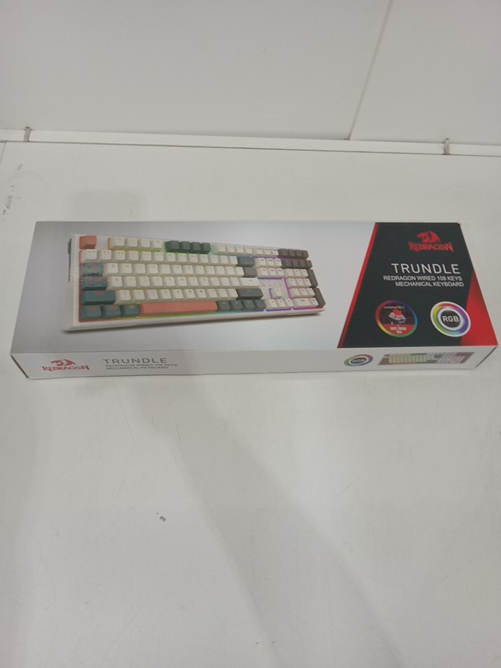 redragon trundle 108 Keys RGB wired Gaming Keyboard with Sound Absorbing Foams and dust-proof red switches - mixed color keycaps (model: k668) image 2