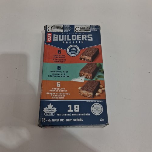 18PK CLIFF BUILDERS PROTEIN BARS - 6 CHOCOLATE PEANUT BUTTER; 6 CHOCOLATE; 6 CHOCOLATE MINT image 2