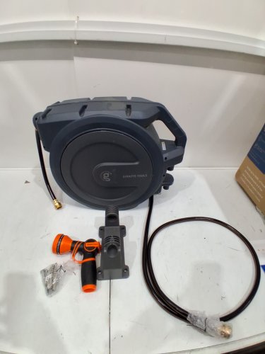 Giraffe Tools Wall Mounted retractable Garden Hose Reel - 1/2" x 100ft - Dark Grey (MODEL: AW3012us-mb) image 4