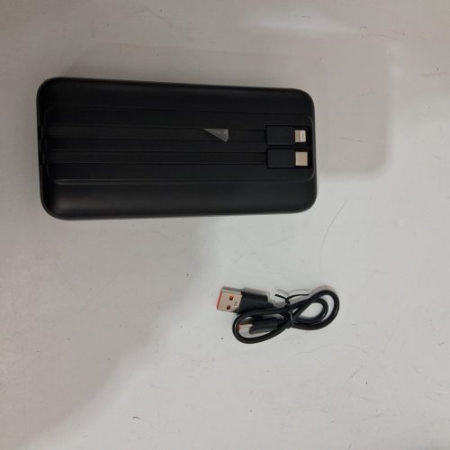 SAIKATI Portable Power Bank Charger with 2 Built-in Output Cables - 40000mah - 22.5w charging - black (MODEL:k110) image 3