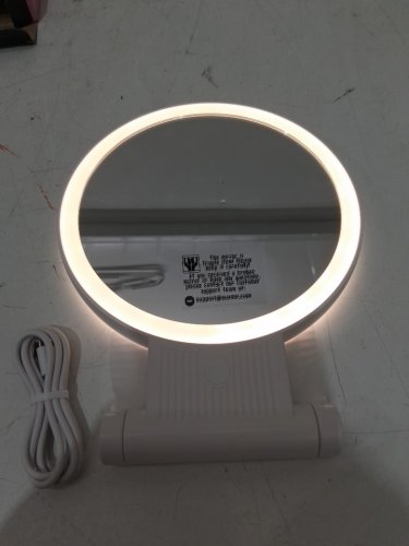 AUXMIR LED LIGHTED DOUBLE-SIDED MAKEUP MIRROR - 1X/20X MAGNIFICATION; 3 LIGHT COLORS (MODEL: BM-2403) image 4