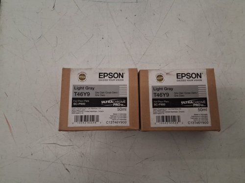 2 epson ultra chrome pro10 printer ink cartridge for sc-p900 surecolor photo printer - light gray (model: t46y9 image 2