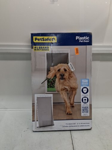 PETSAFE PLASTIC PET DOOR - EXTRA LARGE - 12 to 220LBS - 13 5/8" X 23 5/8" - WHITE (MODEL: PPA00-10961) image 2
