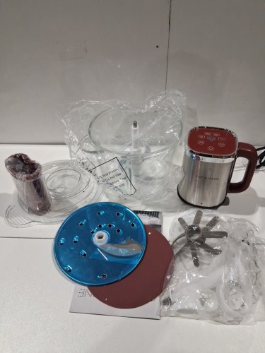 curtis stone digital glass bowl chop master - maroon/red (model: 105-504) image 4