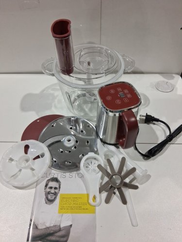 curtis stone digital glass bowl chop master - maroon/red (model: 105-504) image 3