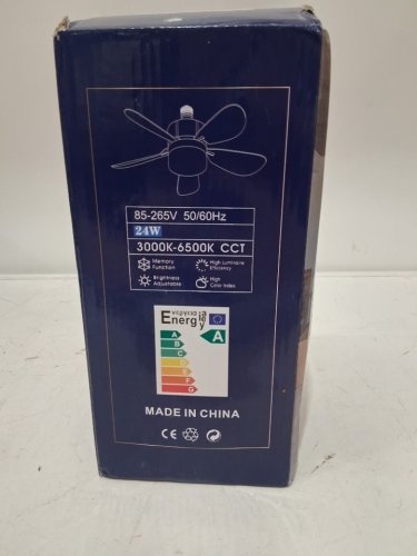 aihonkon light socket fan light with remote - 16.5" 3000-6500k - white image 3