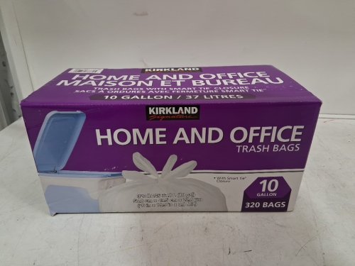320PK KIRKLAND SIGNATURE SMART TIE HOME AND OFFICE GARBAGE BAGS - 10GAL - WHITE (MODEL: 714389) image 2