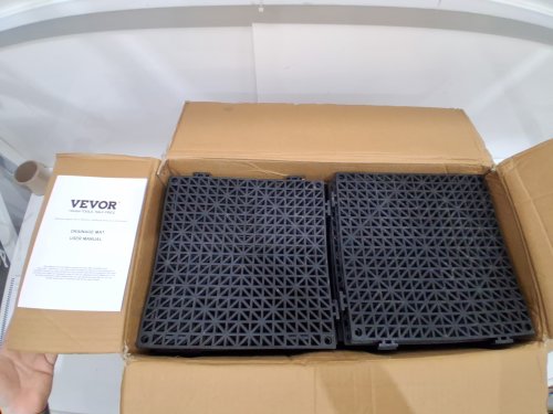 55pk soft pvc modular interlocking drainage floor tile mats - 12" x 12" - black (model: gs-30*30*1.5-b) image 4