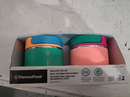 2pk thermoflask insulated food jars - 20 oz - ASSORTED (PINK/BLUE/green/yellow) (model: 1759351) image 2