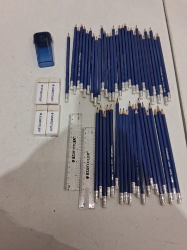 57PC STAEDTLER Norica pencil set with sharpener, erasers and rulers - 2HB - blue (model: 2464444) image 3