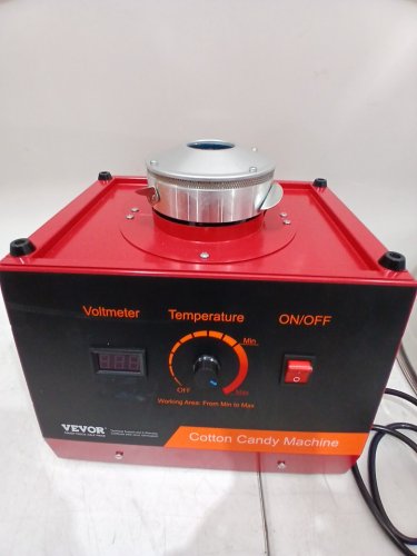 VEVOR ELECTRIC COMMERCIAL COTTON CANDY MACHINE WITH 19.7" diameter Stainless Steel Bowl with Sugar Scoop - 3.5oz - 1000W - red/steel (Model: MHTJXM01H) image 6