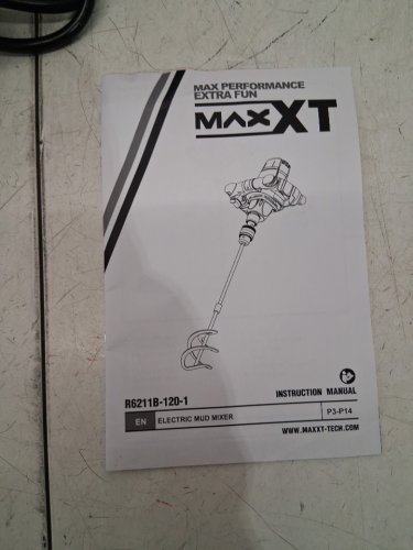 MAXXT single paddle corded concrete mixer with mixing paddle -120V (model: R6211B-120-1) image 3