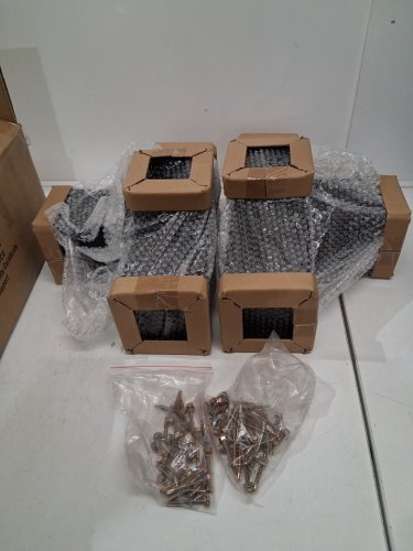 2pc vevor pergola 4-way bracket kit - 4" x 4" - black (model: sse2) image 2