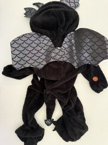 TODDLER ONE PIECE DARKNESS DRAGON COSTUME - 2T - BLACK image 3
