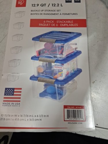 6PK Iris  Buckle Up Clear Containers - 12.2L (MODEL:877572) image 3