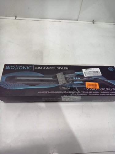 BIO IONIC LONG BARREL PRO CURLING IRON HAIR STYLER - 1.5" - BLACK (MODEL: Z-FGTST-CL-1.5) image 11