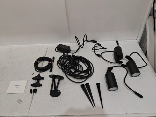 3PK Philips HUE Lily Outdoor Spot Base Unit RGB - 100 V - 127 V 50-60 Hz - 2000-6500 K - Black (model: 1746730V7) image 4