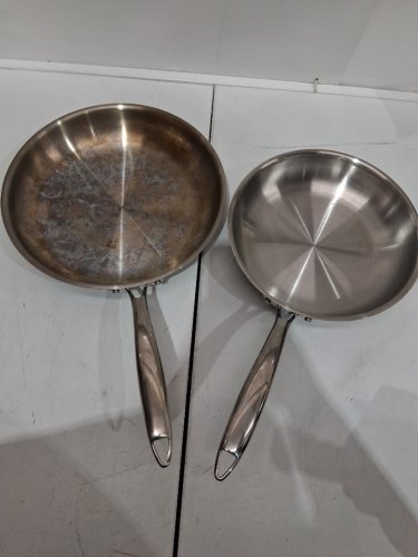2pc meyer accolade induction oven safe no drip professional cookware pan set -  9.5" / 11" - stainless steel (MODEL: 1801554) image 3