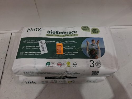 100PK ECO BY NATY bioembrace BABY DIAPERS - size 3 image 2