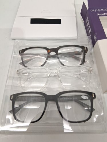 3PK Innovative Eyewear Morgan Readers - +1.50 - BLACK/CLEAR/BROWN (MODEL: 8858300 ) image 3