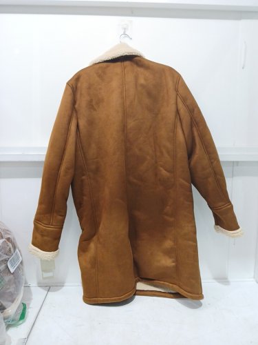 MENS dockers Faux Shearling Midlength Overcoat - medium - brown (style: dm2js226) image 6