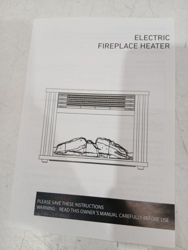 DONYER POWER Mini Electric Fireplace Tabletop Portable Heater - 1500W -14"- BROWN (Model: fej16b) image 4