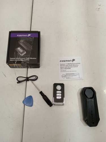 Fosmon Anti Theft Burglar Bike Alarm with Remote, Loud 113dB Wireless Siren for Bicycle - UP TO 90FT RANGE - BLACK - (MODEL:51087HOM) image 2