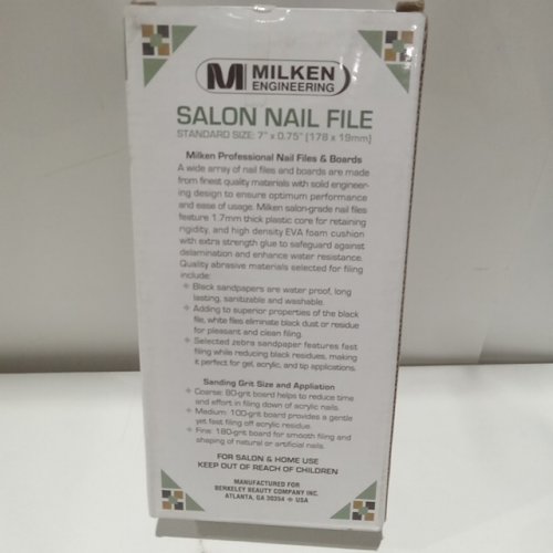 50PK SALON GRADE NAIL FILE - 180 Grit - white (model: NF501ZE-CC) image 6