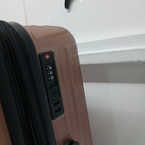 TRAVELARIM Durable Hard Shell Expandable SUITCASE - 24" - PINK image 5