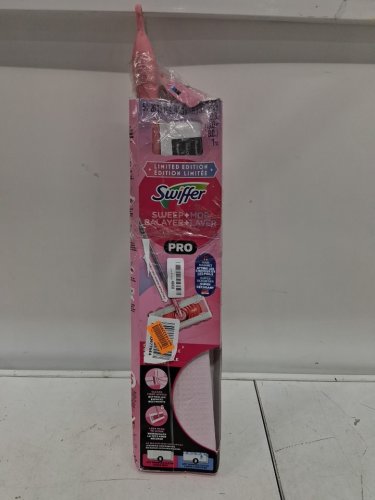 swiffer sweep and mop pro with 5 dry/3 wet pads - pink (model: 030772213568) image 2