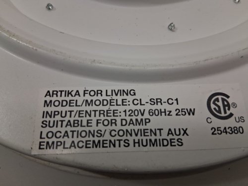 Artika Starraker Flush Mount Ceiling Fixture - 12" - WHITE /SILVER (MODEL: cl-sr-c1) image 5