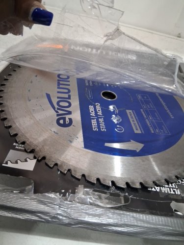 Evolution Power Tools 14" STEEL CUTTING BLADE WITH 66 TEETH - 1" ARBOR - 1600RPM MAX SPEED - BLUE/SILVER image 3