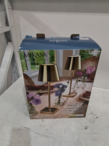 2pk Mikasa Touch Control LED Lamp with 3 light settings - 12" - gold (model: 1835518) image 2