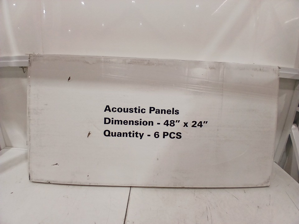 6PK Acoustic wall Panels - 48" x 24" - black image 2