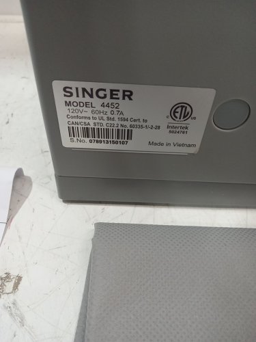 SINGER HEAVY DUTY SEWING MACHINE - GREY (MODEL: 4452) image 6