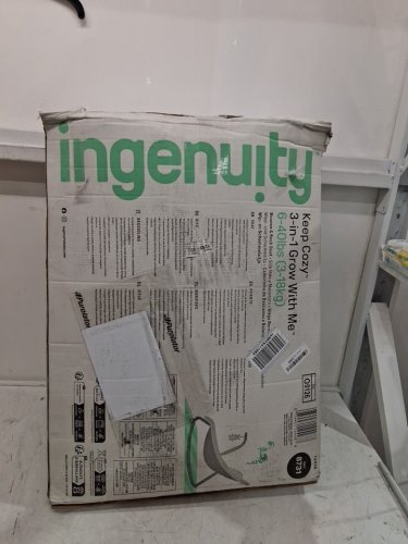 Ingenuity 3-in-1 Keep Cozy Grow with Me Vibrating Baby Bouncer, rocker & chair - 40lbs capacity - weaver theme grey/white/green (model: ‎12428) image 4