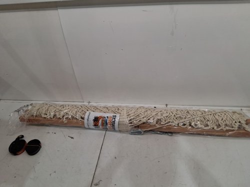 lazy daze double handwoven outdoor rope hammock - 78.7" x 57" - natural (model: hm-cot001) image 3